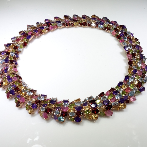 Masterpiece Atelier Multi-Stone Rose Gold Necklace - Picture 4 of 16